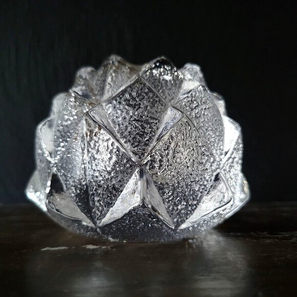 Vtg Orrefors Artichoke Nimbus Candle Holder Berit Johansson Design 70s Sweden - Picture 2 of 5